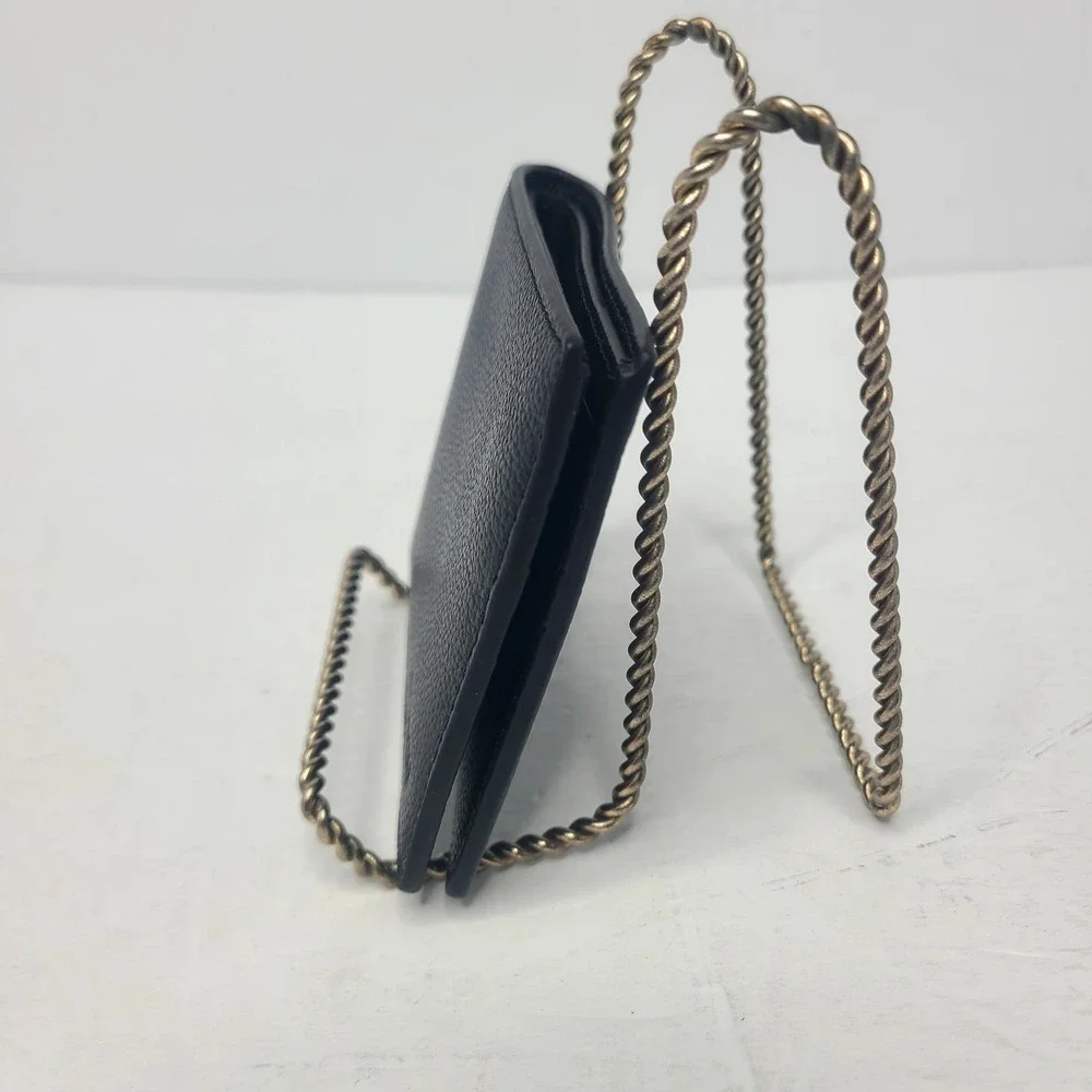 Coach Men's ID Billfold Wallet Black Pebbled Leather